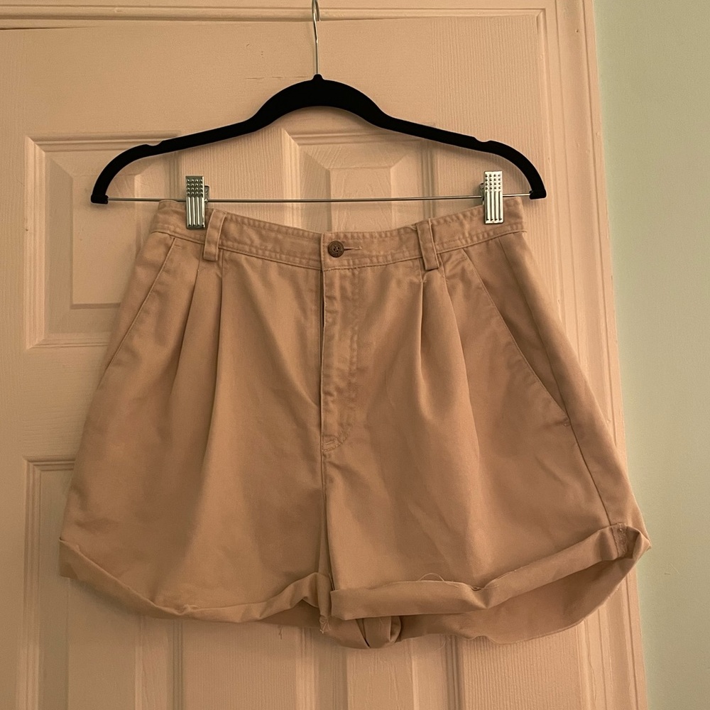 Vintage Trendy Cream Shorts